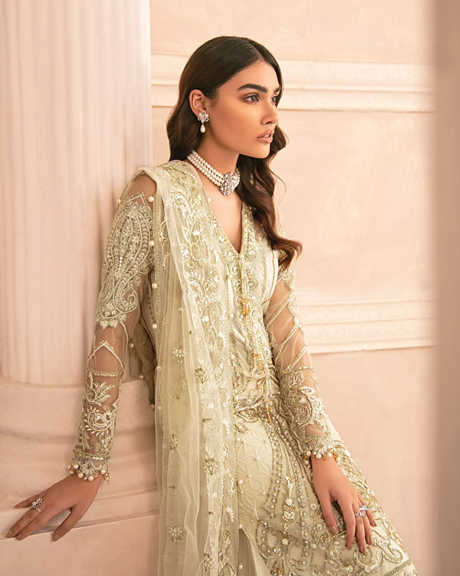Crystalline Embroidered Net 4-Piece Suit MG-05 - Image 3